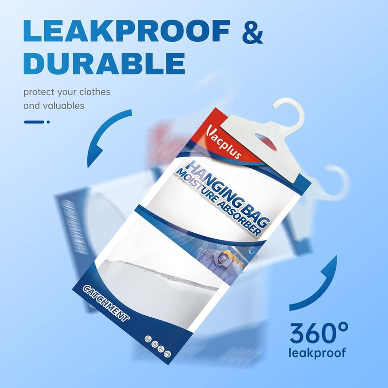 Vacplus Moisture Absorbers Packets, Fragrance Free 20 Pack, Humidity Packs, Dessicant Packets, Hanging Closet Dehumidifier Bags, Odor Eliminator for Bathroom 9.8OZ - Image 3